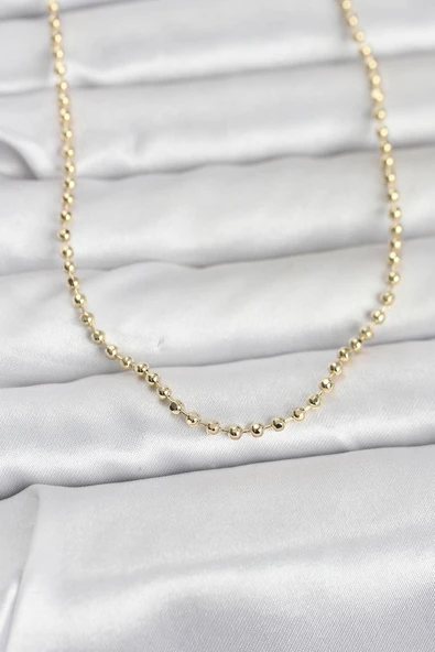 CM 14K Gold Renk Top Zincirli Model 60 cm Kadın Kolye - TJ-BKO10958 ürün görseli 1