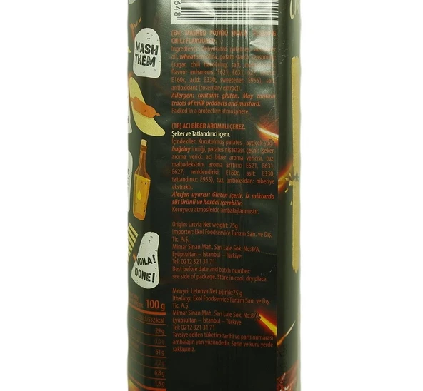 Long Chips Acı Biber Aromalı Patates Cipsi 75 G - Resim 4