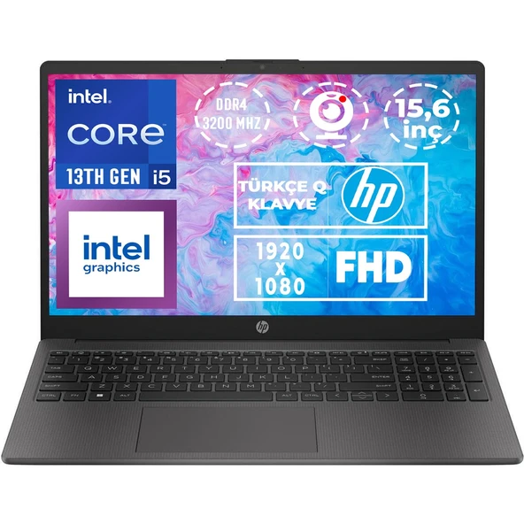 250 G10 I5-1334U 16GB 512GB SSD 15.6" Fhd W11P Taşınabilir Bilgisayar B2NC5ESVB010 ürün görseli 1