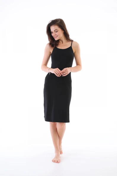 Freshness 3165  Kadın Modal Askılı Jüpon Kombinezon - Resim 2