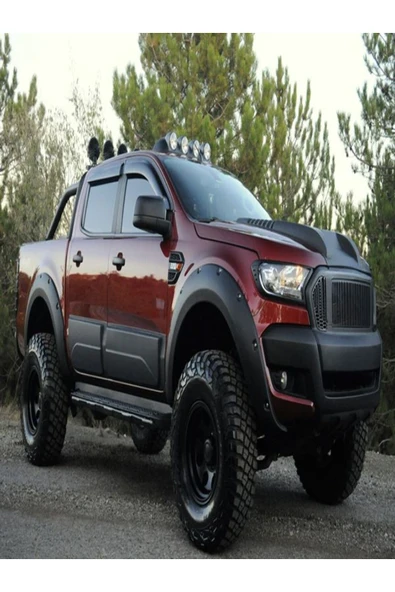 ROAL TUNİNGFord Ranger Çamurluk Dodik Seti Vida Görünümlü Mat Siyah T6 T7 T8 2012-2022 Arası Birebir Uyumlu ürün görseli 1