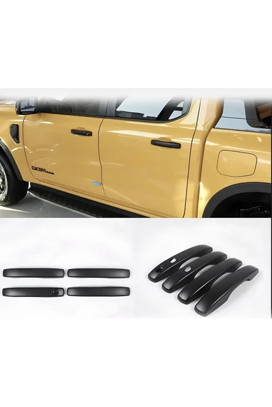 ROAL TUNİNGFORD RANGER T9 KAPI KOLU KORUMA KAPLAMA SETİ (KEYLESS UYUMLU) 4 KAPI KULP KORUMA ürün görseli 1