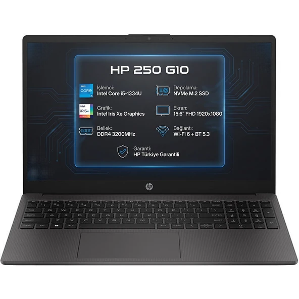 250 G10 Intel Core I5-1334U 20GB 512GB SSD 15.6" Fhd Freedos Laptop, Notebook B2PH6ES 003 ürün görseli 1