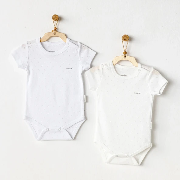 Andywawa Ac25554 Sleeve Jacquard 2'li Basic Body White Snow ürün görseli 1