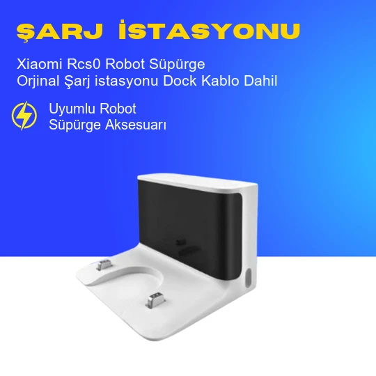 Xiaomi Rcs0 Robot Süpürge Orjinal Şarj istasyonu Dock Kablo Dahil ürün görseli 1