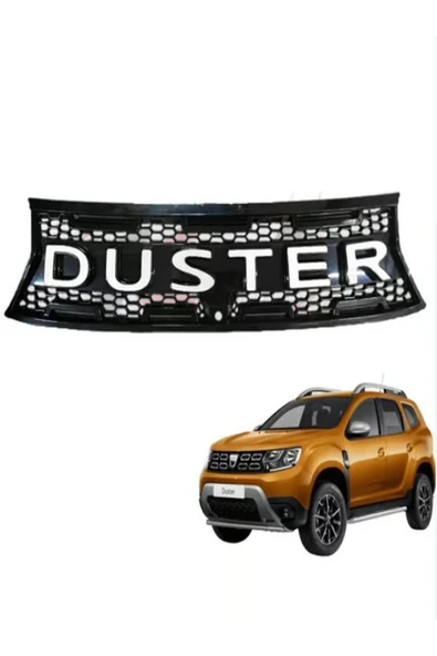 ROAL TUNİNGDacia Duster 2018-2024 Uyumlu DUSTER Yazılı Ön Panjur Siyah Sportif Görünüm Birebir Uyumlu ürün görseli 1