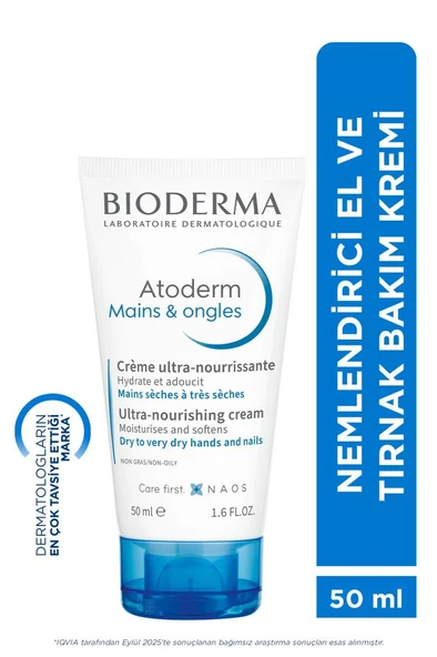 Bioderma Atoderm Hand and Nails Cream 50 Ml- PUANLI ürün görseli 1