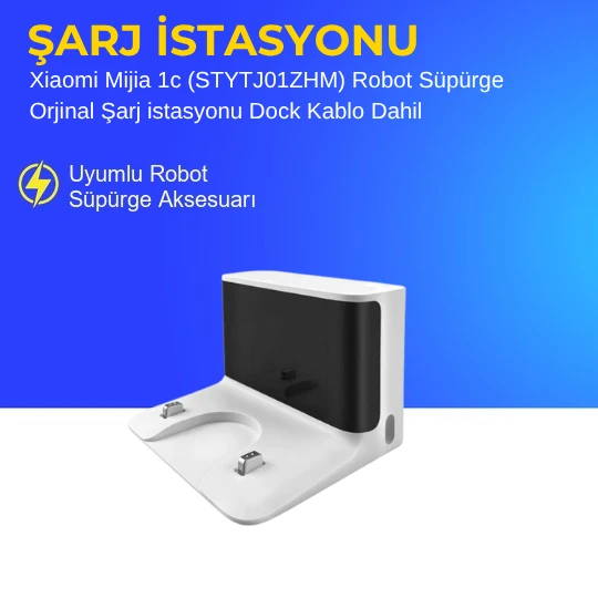 Xiaomi Mijia 1c (STYTJ01ZHM) Robot Süpürge Orjinal Şarj istasyonu Dock Kablo Dahil ürün görseli 1