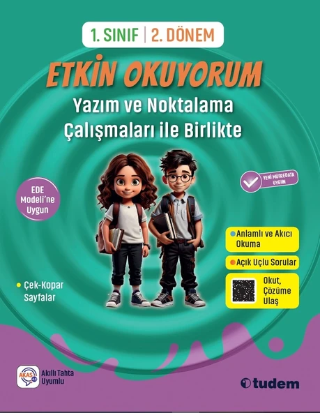 Tudem Yayınları 1. Sınıf Etkin Okuyorum Yazım Ve Noktalama Çalışmaları ürün görseli 1
