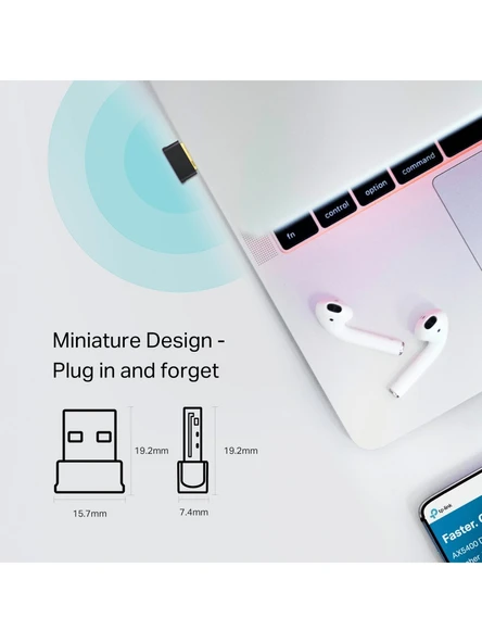 Tp-Link Archer T2UB NANO AC600 D.B Bluetooth USB A adaptör - Resim 5