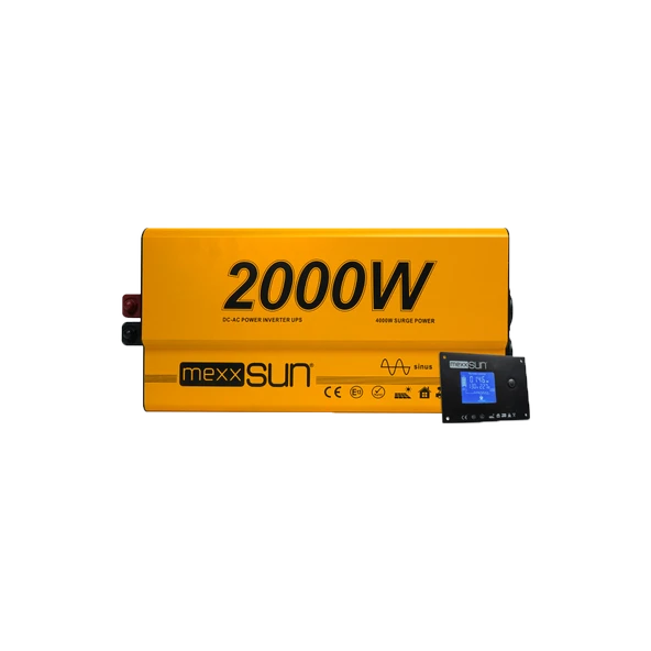 12V Volt - 2000W Watt Tam Sinüs Şarjlı (UPS) İnverter (220V Çevirici) ürün görseli 1