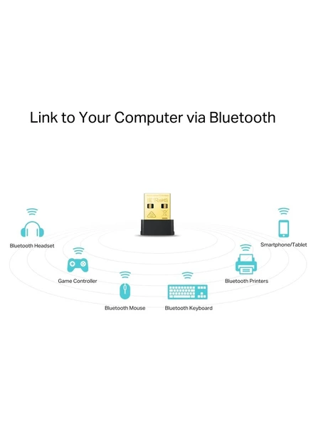 Tp-Link Archer T2UB NANO AC600 D.B Bluetooth USB A adaptör - Resim 4