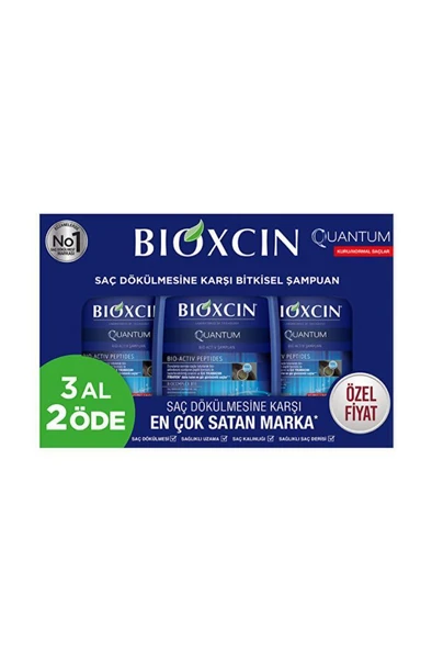Bioxcin Quantum Bio-Activ Yağlı Saçlar için 3x300 ml Şampuan ürün görseli 1