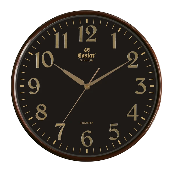 Eastar A3083 3D Kabartma Rakamlı İnce Kasa Sessiz Duvar Saati (33 cm) ürün görseli 1