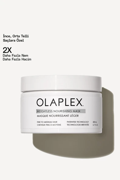 Olaplex Weightless Nourishing Mask İnce, Orta Telli Saçlar İçin Ağırlık Hissi Bırakmayan Besleyici Maske 200ML ürün görseli 1