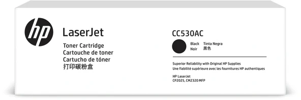 HP CC530AC SİYAH ORJİNAL TONER ürün görseli 1