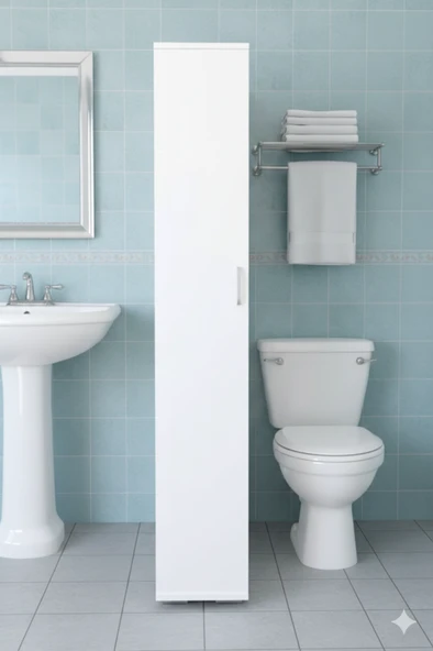 6 Raflı Tek Kapaklı Banyo Mobilyası ürün görseli 1