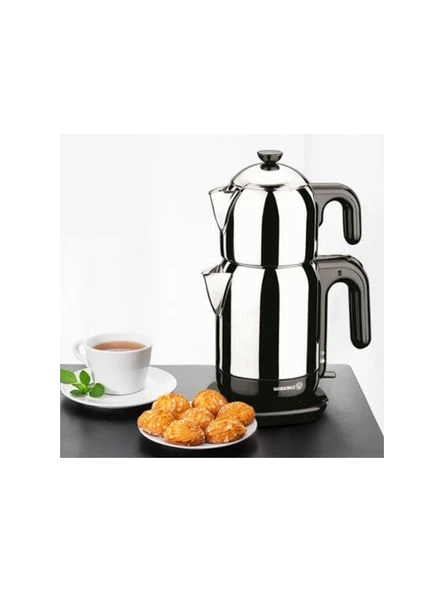 Korkmaz A369 Demtez Inox Siyah 1600 W Çelik Çay Makinesi ürün görseli 1