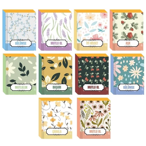 Lilamor Not Defteri Çiçek Mini Havuz 4X5Cm 120 Sayfa (100 Lü Paket) ürün görseli 1