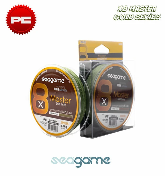 Seagame Master X8 Pe 300m Moss Green Olta İp Misinası ürün görseli 1