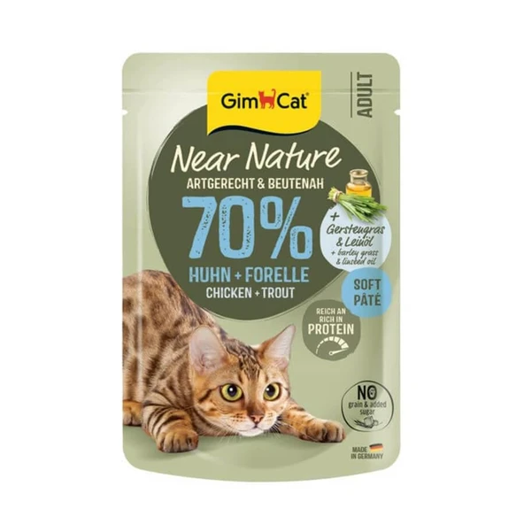 GimCat Near Nature Tavuklu & Alabalıklı 85Gr ürün görseli 1