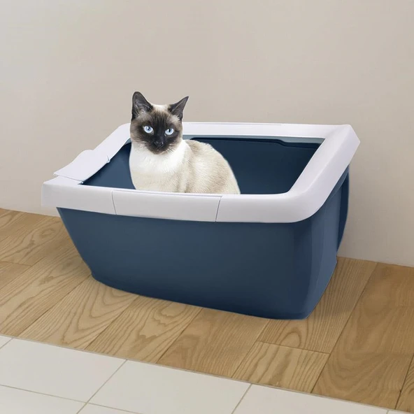Imac Funny Kedi Tuvaleti Yeşil/beyaz 65x47,5x33cm ürün görseli 1