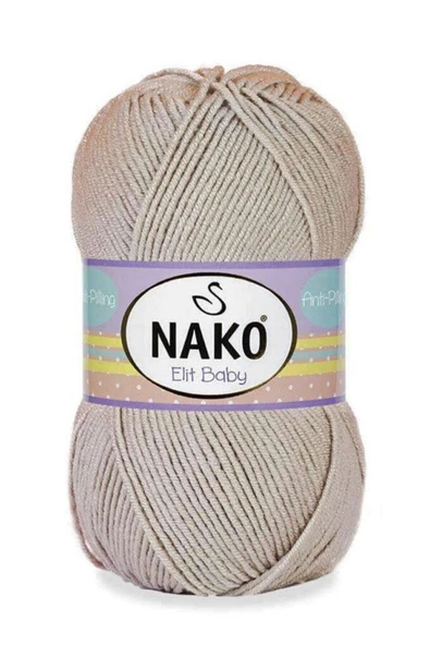 NAKO ( 5 Adet ) Elit Baby 6792 Ten El Örgü Iplikleri Yelek Hırka Kazak Ipliği Bebe Battaniye Ipi ürün görseli 1
