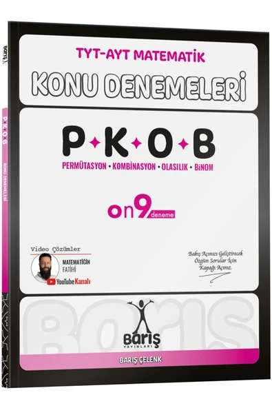 Barış Yayınları TYT-AYT Matematik Permütasyon Kombinasyon Olasılık Binom Konu Denemeleri ürün görseli 1