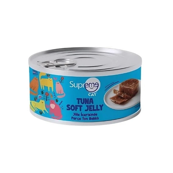 Supreme Cat Ton Balıklı Jöle İçerisinde Yetişkin Konserve Kedi Maması 85gr ürün görseli 1