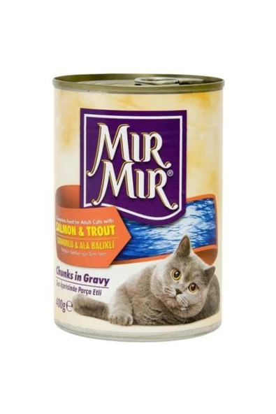 Mır Mır Mırmır Kedi Konserve 12x400 Gr Somonlu Ve Alabalıklı ürün görseli 1