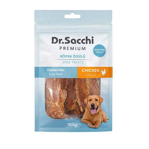Dr.Sacchi Premium Tavuk Fileto Tahılsız Köpek Ödülü 100 Gr ürün görseli 1