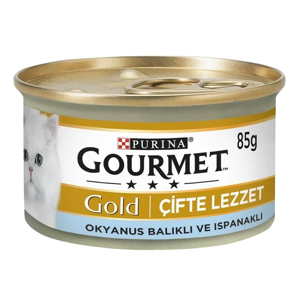 Gourmet Gold Ispanak Soslu Okyanus Balıklı Kedi Konservesi 85 gr ürün görseli 1