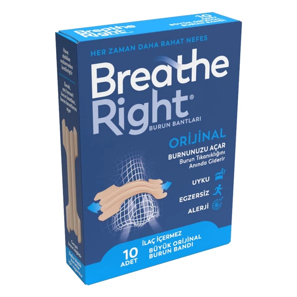Breathe Right Orijinal Büyük Burun Bandı 10'lu ürün görseli 1