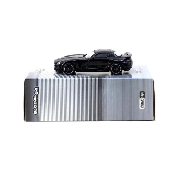 Tarmac Works Mercedes Benz SLS AMG Coupe Black Series Siyah 1/64 Model Araba ürün görseli 1