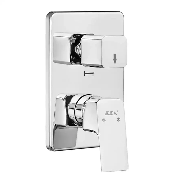 Eca Tiera Krom Ankastre Banyo/Duş 3 Yollu Sıva Üstü 102167335-K ürün görseli 1