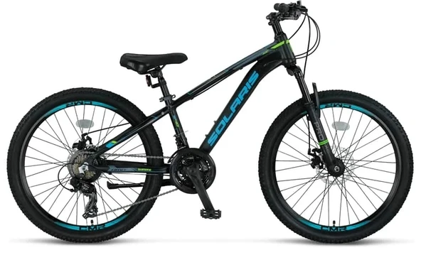 ÜMİT 2451 SOLARIS ERKEK DAĞ BİSİKLETİ 304H MD 24 JANT 21 VİTES BLACK BLUE GREEN ürün görseli 1