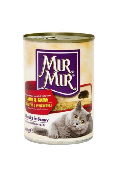 Mır Mır Mırmır Kedi Konserve 12x400 Gr Kuzu Etli Av Hayvanlı ürün görseli 1