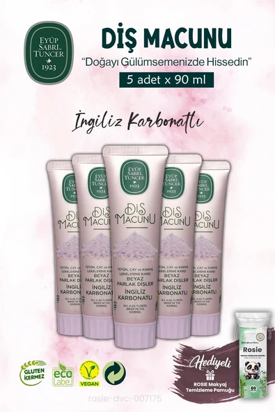 5 ADET İngiliz Karbonatı Diş Macunu 90 ml ve ROSIE ürün görseli 1