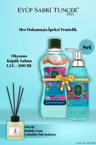 Eyüp Sabri Tuncer 1,5 L + 500 Ml Okyanus Köpük Sabun Bubble Gum Koku Hediye ürün görseli 1