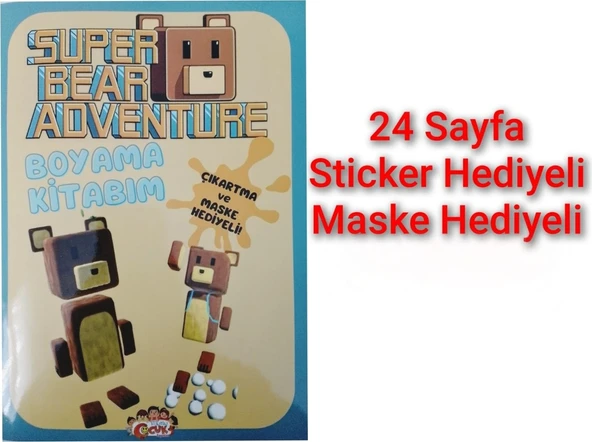 Mutlu Çocuk Yayınları Super Bear Adventure Boyama Kitabım ürün görseli 1