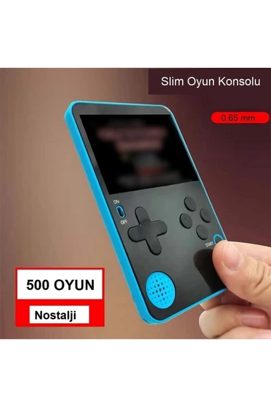 Plentiful Retro Klasik 500 Oyun 2.4 inç Renkli LCD Ekran 6.5mm Slim Kasa Taşınabilir El Atarisi ürün görseli 1