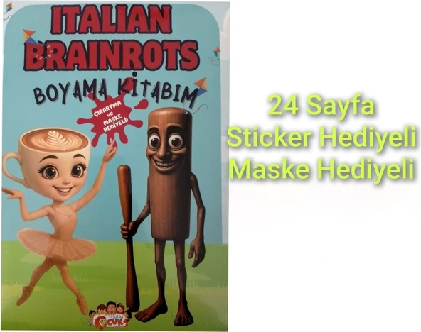 Mutlu Çocuk Yayınları Italıan Braınrots Boyama Kitabım ürün görseli 1