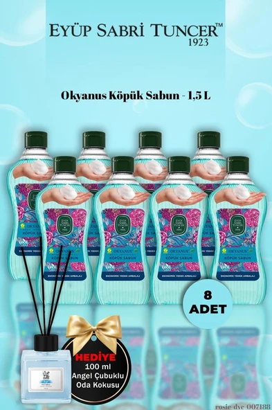 Eyüp Sabri Tuncer 8 Adet 1,5 L Okyanus Köpük Sabun Angel Koku Hediye ürün görseli 1