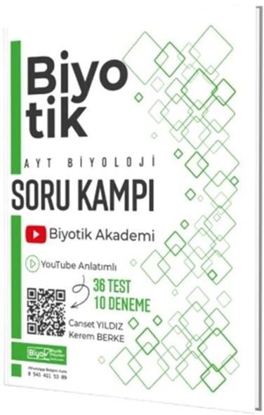 Biyotik YKS AYT Biyoloji Soru Kampı Çözümlü Biyotik Yayınları ürün görseli 1