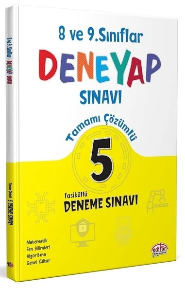 Editör 8. ve 9. Sınıf Tüm Dersler Deneyap 5 Deneme Çözümlü Editör Yayınları ürün görseli 1