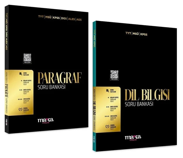 Marka 2026 KPSS TYT MSÜ DGS ALES MEB-AGS Paragraf + Dil Bilgisi Soru Bankası Çözümlü 2 li Set Marka Yayınları ürün görseli 1