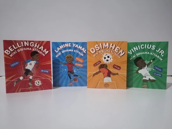 Mutlu Çocuk Yayınları Futbolcular Mini Boyama Kitabı 4'lü Set ürün görseli 1