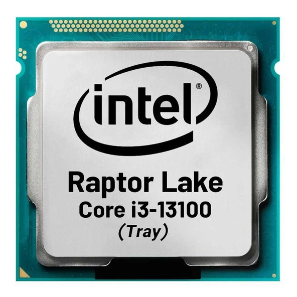 Intel Raptor Lake I3 13100 TRAY 3.40GHZ ~ 4.50GHZ 12MB 1700P Kutusuz İşlemci ürün görseli 1