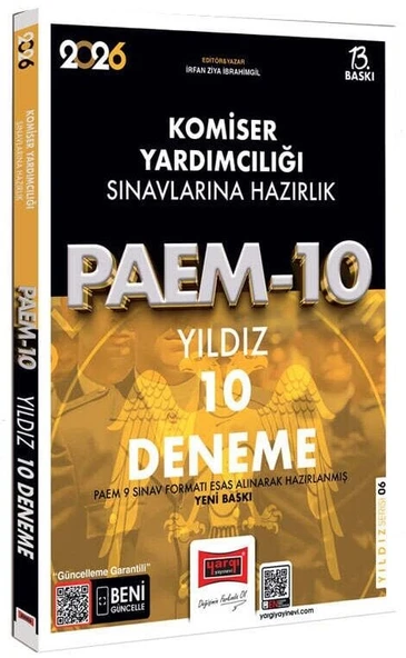 Yargı 2026 Komiser Yardımcılığı PAEM-10 Yıldız 10 Deneme Çözümlü 13. Baskı Yargı Yayınları ürün görseli 1