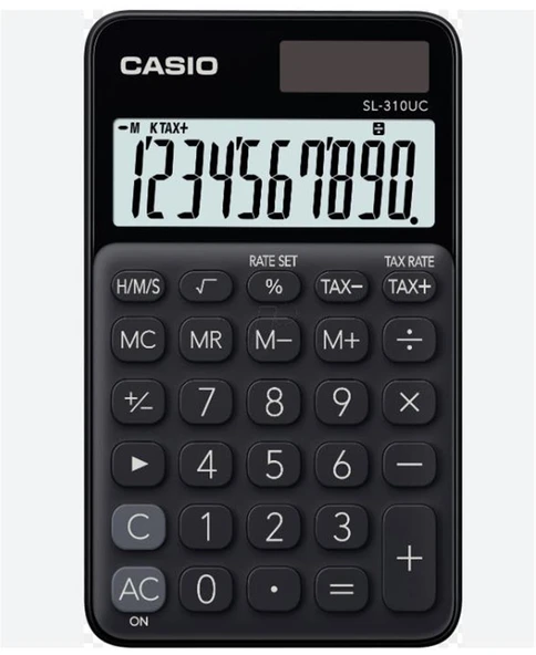 Casio SL-310UC-BK Cep Tipi 10 Hane Siyah Hesap Makinesi ürün görseli 1
